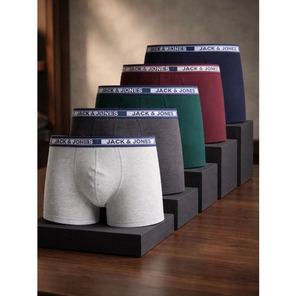 NWT Jack & Jones Oliver Men’s 5 Pack Boxer Briefs Multi Color - Size Large